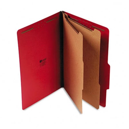 Universal Battery Universal Pressboard Classification Folders Legal 6-Section Ruby Red 10/box 10313